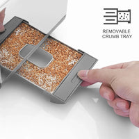 HKM-700179 Automatic 2-Slice Electric Toaster with Defrost Function and Pop-Up Feature
