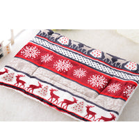 HKM-7001917 Cartoon Printed Flannel Blanket for Pets - Leopard, Sika Deer, Geometric Patterns