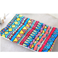 HKM-7001917 Cartoon Printed Flannel Blanket for Pets - Leopard, Sika Deer, Geometric Patterns