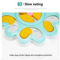 HKM-7002045 Interactive Flower Shape Slow Feeder Dog Puzzle Bowl for Cognitive Training and Olfactory Stimulation