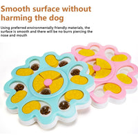 HKM-7002045 Interactive Flower Shape Slow Feeder Dog Puzzle Bowl for Cognitive Training and Olfactory Stimulation