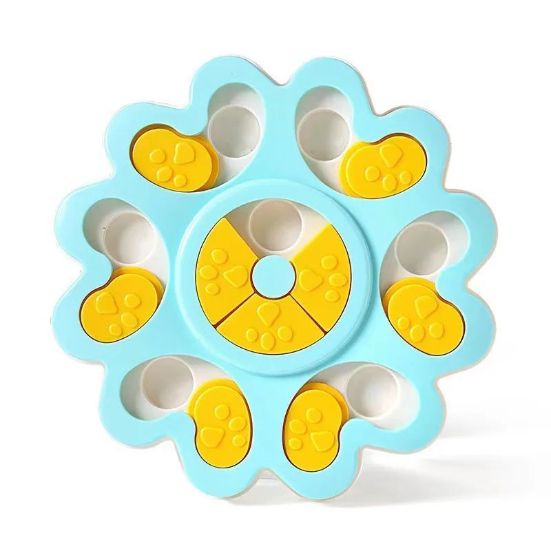 HKM-7002045 Interactive Flower Shape Slow Feeder Dog Puzzle Bowl for Cognitive Training and Olfactory Stimulation