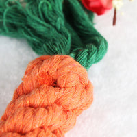 HKM-7002685 Cotton Carrot Dog Toy for Molar Teeth Cleaning - Bite-resistant, 20cm