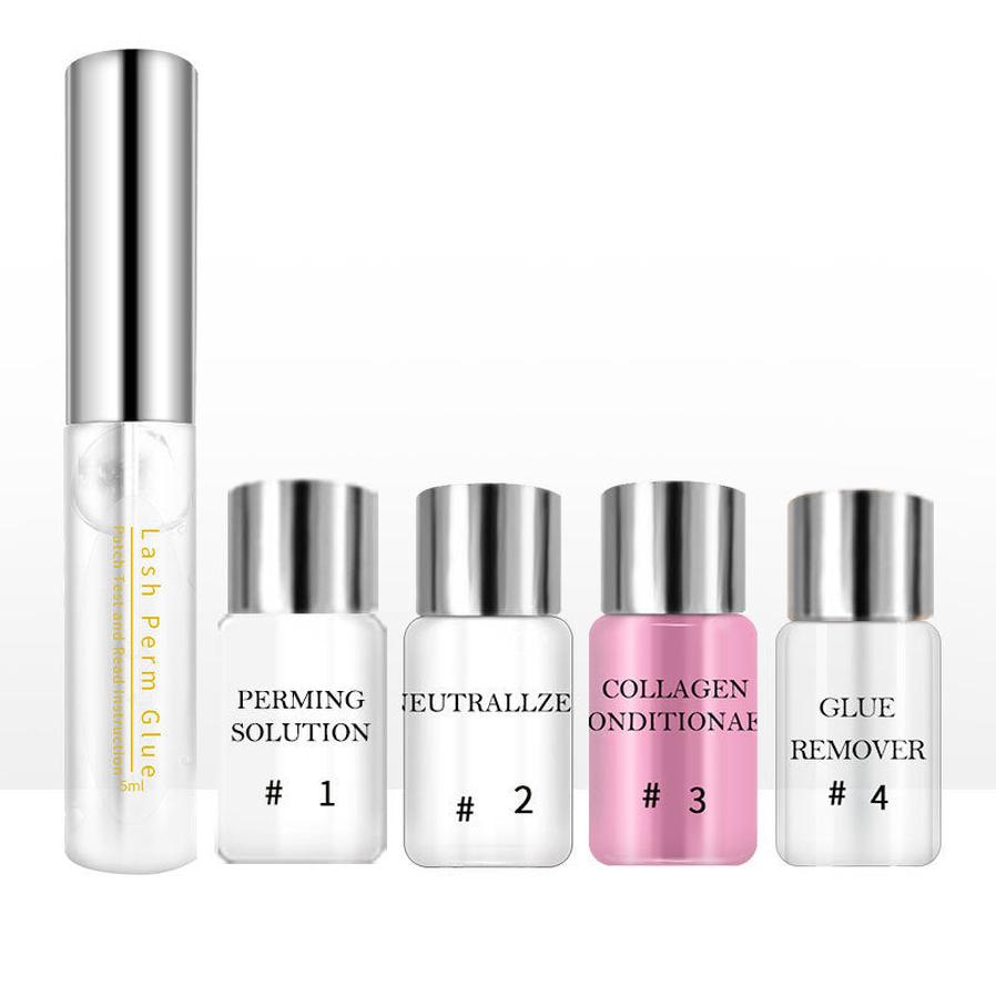 HKM-700499 Eyelash Curling Set with Eyebrow Perming Glue – Complete Beauty Kit