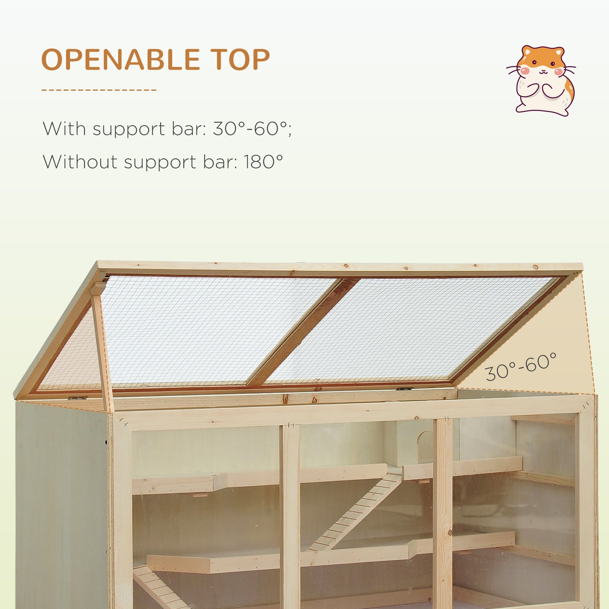 HKM-7005501 Extra Large Hamster Cage with Multiple Levels, Ramps, and Easy Access Door