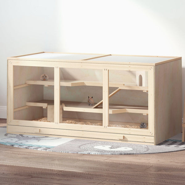 HKM-7005501 Extra Large Hamster Cage with Multiple Levels, Ramps, and Easy Access Door