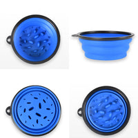 HKM-7005629 Collapsible Slow Food Bowl for Pets ¨C Portable Folding Anti-Choking Design, Easy to Carry