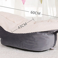HKM-7005885 Small and Medium Cat Boat Nest Bed in Peacock Blue, Gray, and Gray Pink