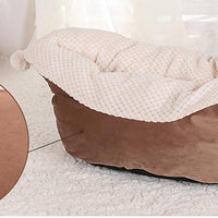 HKM-7005885 Small and Medium Cat Boat Nest Bed in Peacock Blue, Gray, and Gray Pink