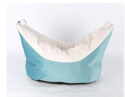 HKM-7005885 Small and Medium Cat Boat Nest Bed in Peacock Blue, Gray, and Gray Pink