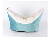 HKM-7005885 Small and Medium Cat Boat Nest Bed in Peacock Blue, Gray, and Gray Pink