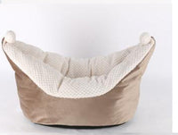 HKM-7005885 Small and Medium Cat Boat Nest Bed in Peacock Blue, Gray, and Gray Pink