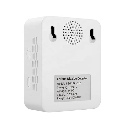 HKM-700627 Air Quality Tester CO2 Detector with Type-C Rechargeable Data Logger, Infrared Technology, LCD Display