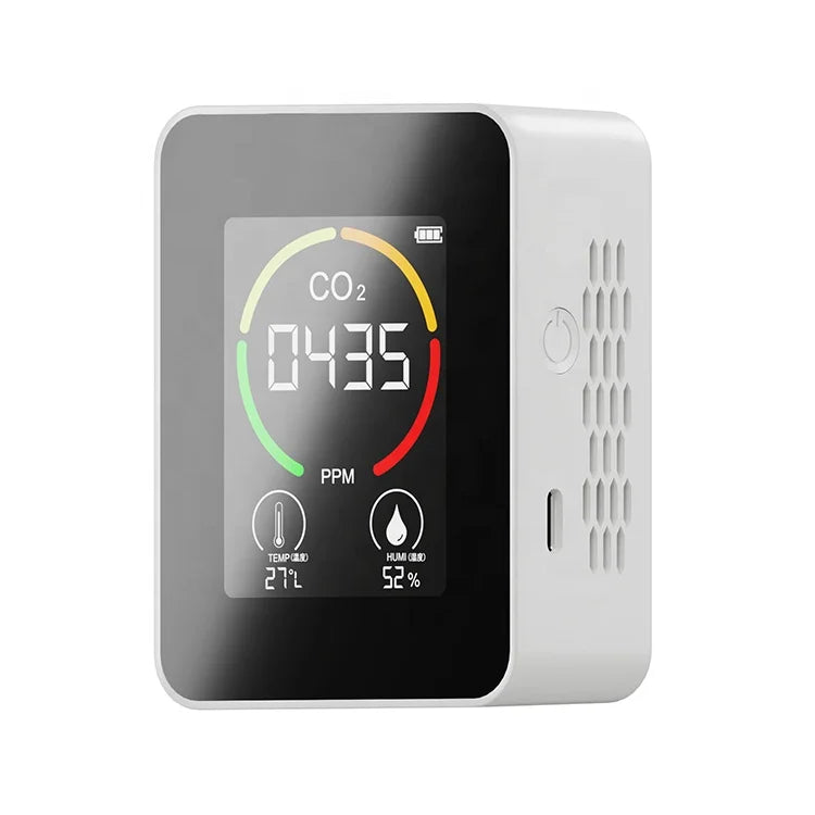 HKM-700627 Air Quality Tester CO2 Detector with Type-C Rechargeable Data Logger, Infrared Technology, LCD Display