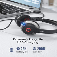 HKM-700627 Wireless Noise Reduction Stereo Earphones with Bluetooth 5.0 and 15m Transmission Range