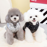 HKM-7006397 Stylish Autumn and Winter Cotton Dog and Cat Vest in Silver and Black, Multiple Sizes Available