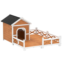HKM-7007293 Stylish Wooden Dog House for Indoor and Outdoor Use