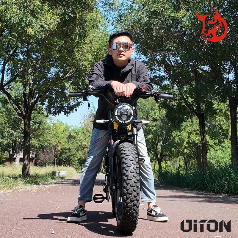 HKM-700755 Diton Tank 300 Yellow 48V 1500W Electric Off-Road Motorcycle with 35Ah Battery
