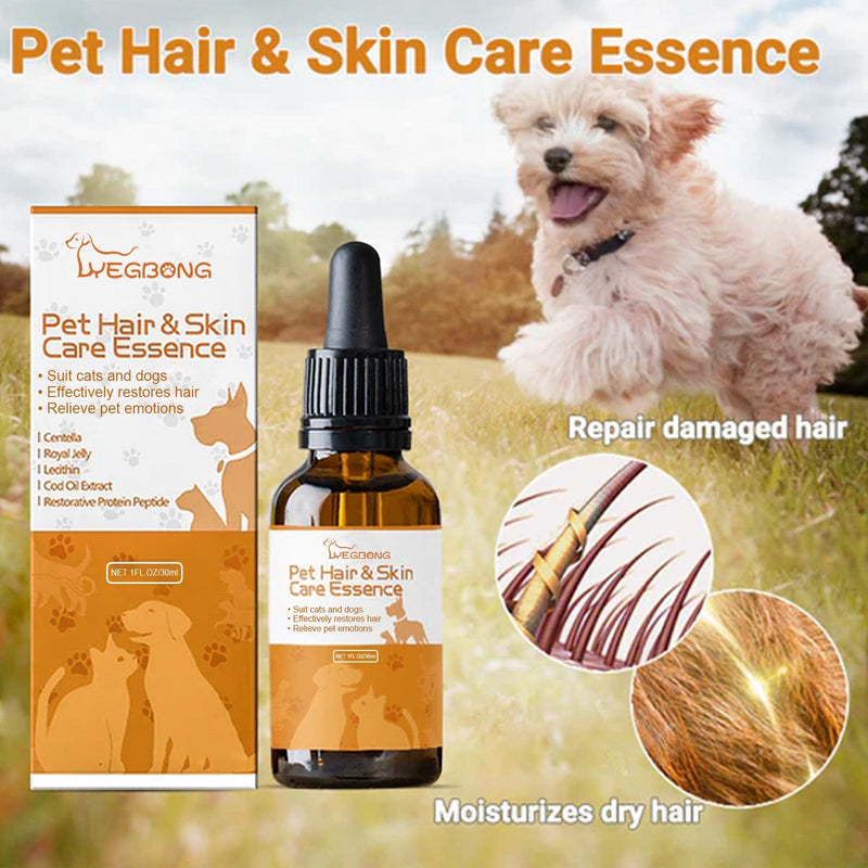 HKM-7007677 Pet Hair Care Essence for Skin Relief and Soft, Fluffy Fur - 30ml
