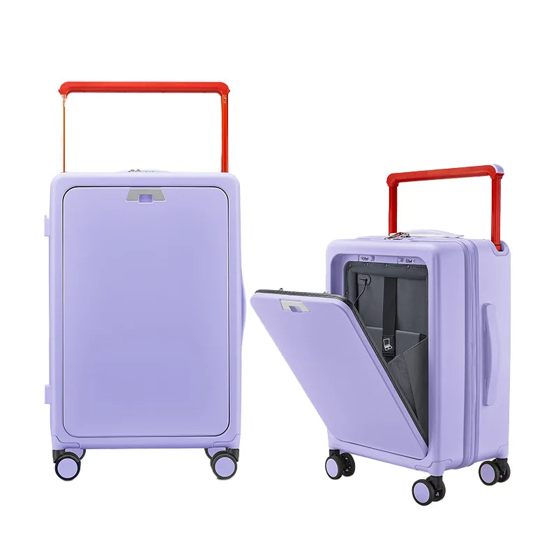 HKM-700819 Compact 18-Inch Suitcase with Laptop Compartment and Wheels for Travel