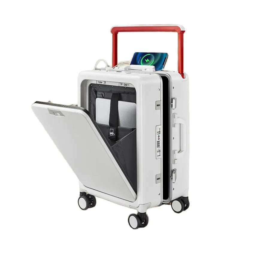 HKM-700819 Compact 18-Inch Suitcase with Laptop Compartment and Wheels for Travel