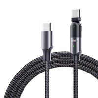 HKM-700819 Rotatable 60W and 100W Data Cable - Lengths of 1.2m and 2m - Available in Sparkling Black and Flame Red