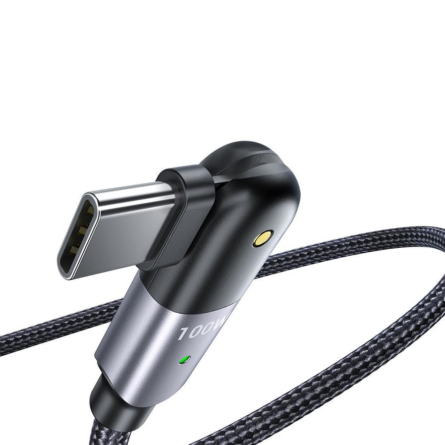 HKM-700819 Rotatable 60W and 100W Data Cable - Lengths of 1.2m and 2m - Available in Sparkling Black and Flame Red