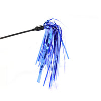 HKM-7008445 Colorful Striped Cat Teaser Wand with Elastic Rod and Plastic Ribbons