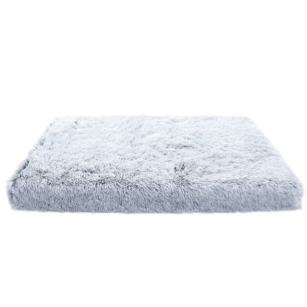 HKM-7009469 Long Pile Square Pet Mat and Detachable Non-Slip Dog Bed for Cats and Dogs, Warm Deep Sleep Sofa