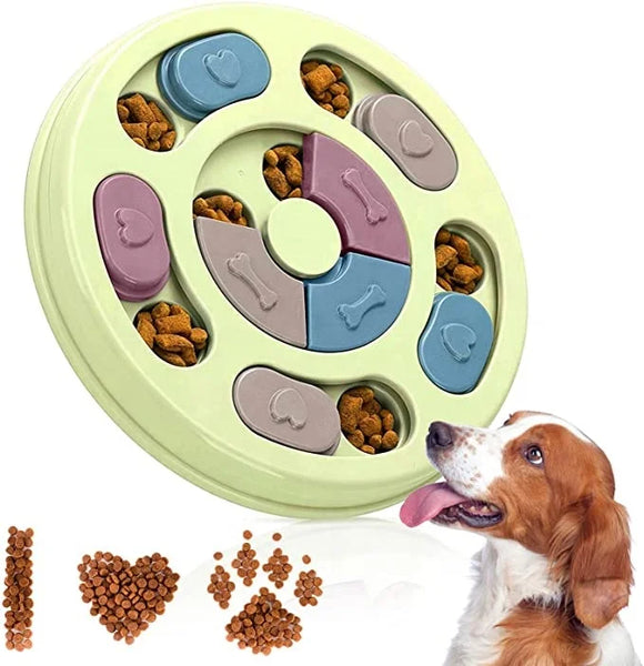 HKM-700947 Interactive Dog Puzzle Toy - Slow Feeder and Treat Dispenser for Engaging Play and Training