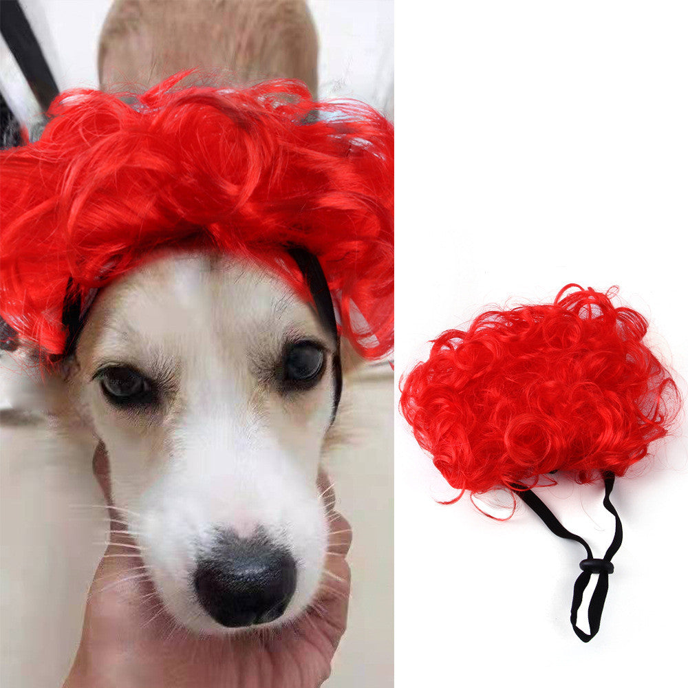 HKM-7009853 Versatile Halloween and Christmas Pet Hair Wigs in Various Styles and Colors