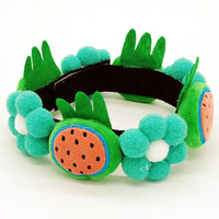 HKM-7010237 Strawberry Floral Cotton Collar for Medium to Large Dogs