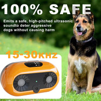 HKM-7010877 Ultrasonic Anti-Bark Device with 3 Adjustable Modes for Dogs, Effective Indoor & Outdoor Bark Control up to 50ft