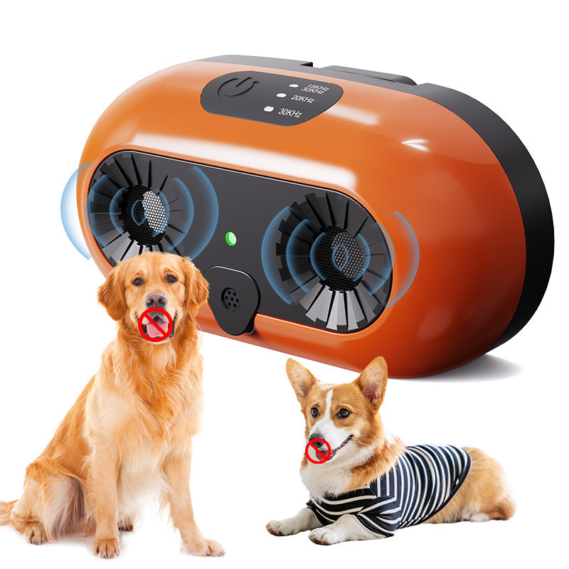 HKM-7010877 Ultrasonic Anti-Bark Device with 3 Adjustable Modes for Dogs, Effective Indoor & Outdoor Bark Control up to 50ft