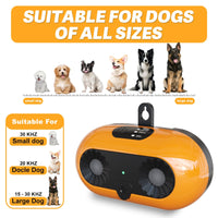 HKM-7010877 Ultrasonic Anti-Bark Device with 3 Adjustable Modes for Dogs, Effective Indoor & Outdoor Bark Control up to 50ft