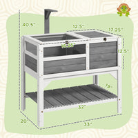 HKM-7011261 Tortoise Habitat with Under-Shelf Storage and Weather Protection for Indoor Use