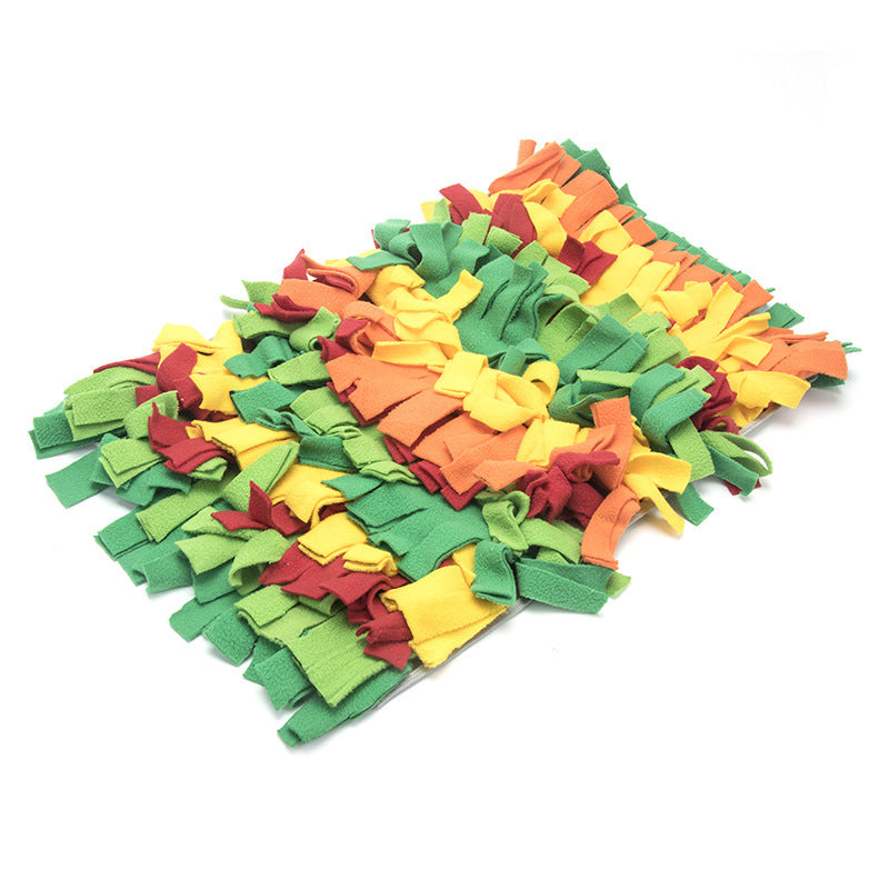 HKM-7012413 Rainbow Pet Sniffing Pad for Foraging Training - Soft Shaker Velvet, 35x25x4cm