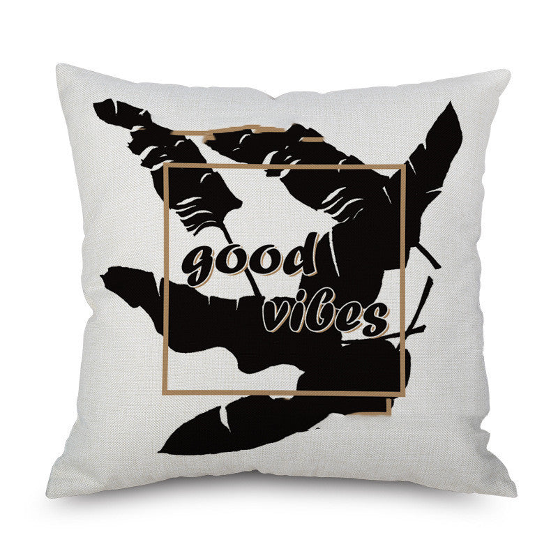 HKM-701267 Linen Pillowcase for Sofa or Bedside Use, 45x45cm, 100% Polyester, Hand Washable