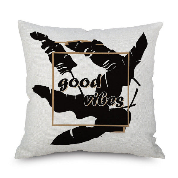HKM-701267 Linen Pillowcase for Sofa or Bedside Use, 45x45cm, 100% Polyester, Hand Washable