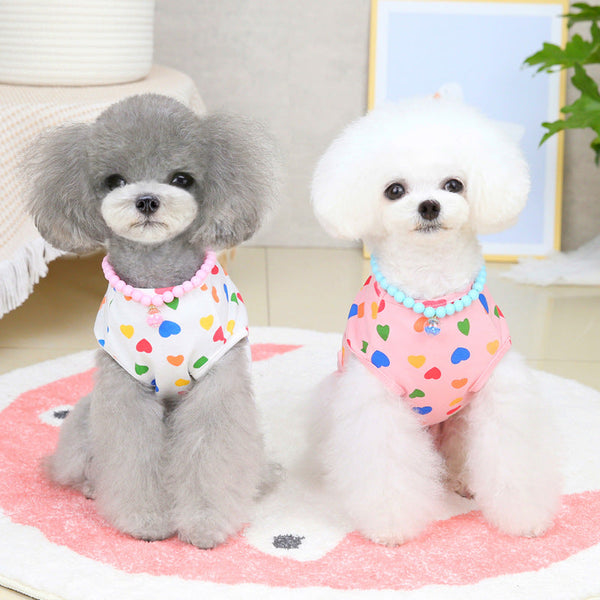 HKM-7013181 Colorful Cotton Dog Vest for Spring and Summer, Available in Multiple Sizes