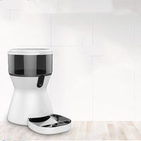 HKM-7013565 Automatic Pet Feeder for Dogs and Cats - WiFi, Video Options, ABS Material, White Finish