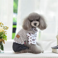 HKM-7013949 Cozy Cotton and Wool Teddy Dog Apparel for Autumn and Winter