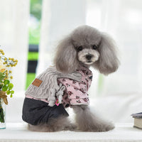 HKM-7013949 Cozy Cotton and Wool Teddy Dog Apparel for Autumn and Winter