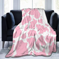 HKM-7014205 Cows Pattern Flannel Digital Blanket - 100x150cm, Multiple Color Options