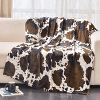 HKM-7014205 Cows Pattern Flannel Digital Blanket - 100x150cm, Multiple Color Options