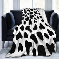 HKM-7014205 Cows Pattern Flannel Digital Blanket - 100x150cm, Multiple Color Options