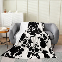 HKM-7014205 Cows Pattern Flannel Digital Blanket - 100x150cm, Multiple Color Options
