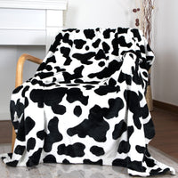 HKM-7014205 Cows Pattern Flannel Digital Blanket - 100x150cm, Multiple Color Options
