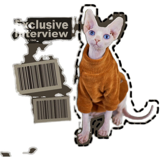 HKM-7015741 Sphinx Cat Clothes in Caramel Brown - Sizes XS to XXL Available