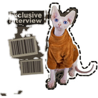 HKM-7015741 Sphinx Cat Clothes in Caramel Brown - Sizes XS to XXL Available